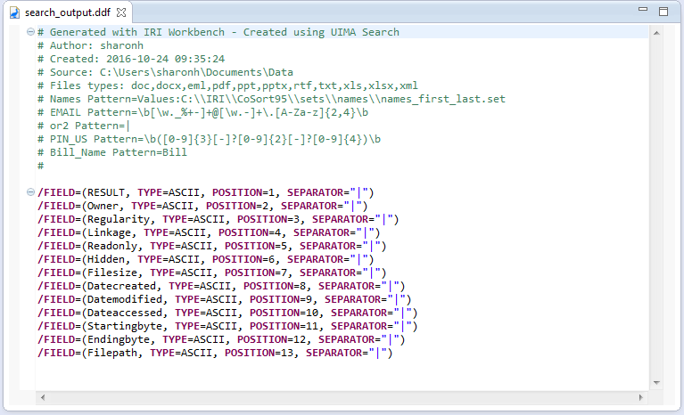 dark data data definition file