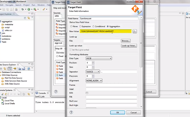 Performing a Summary Aggregation with CoSort and the IRI Workbench ...