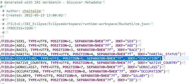 Creating Set Files in IRI Workbench - IRI